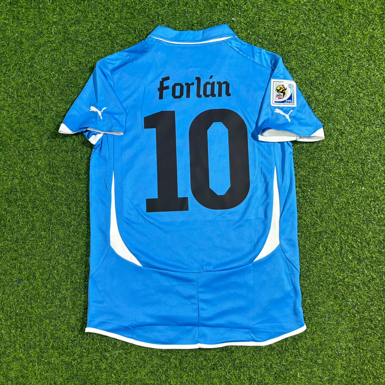 Diego Forlán Uruguay 2010 World Cup Dark Blue Retro Football Jersey