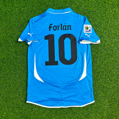 Diego Forlán Uruguay 2010 World Cup Dark Blue Retro Football Jersey