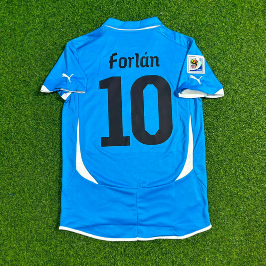 Diego Forlán Uruguay 2010 World Cup Dark Blue Retro Football Jersey