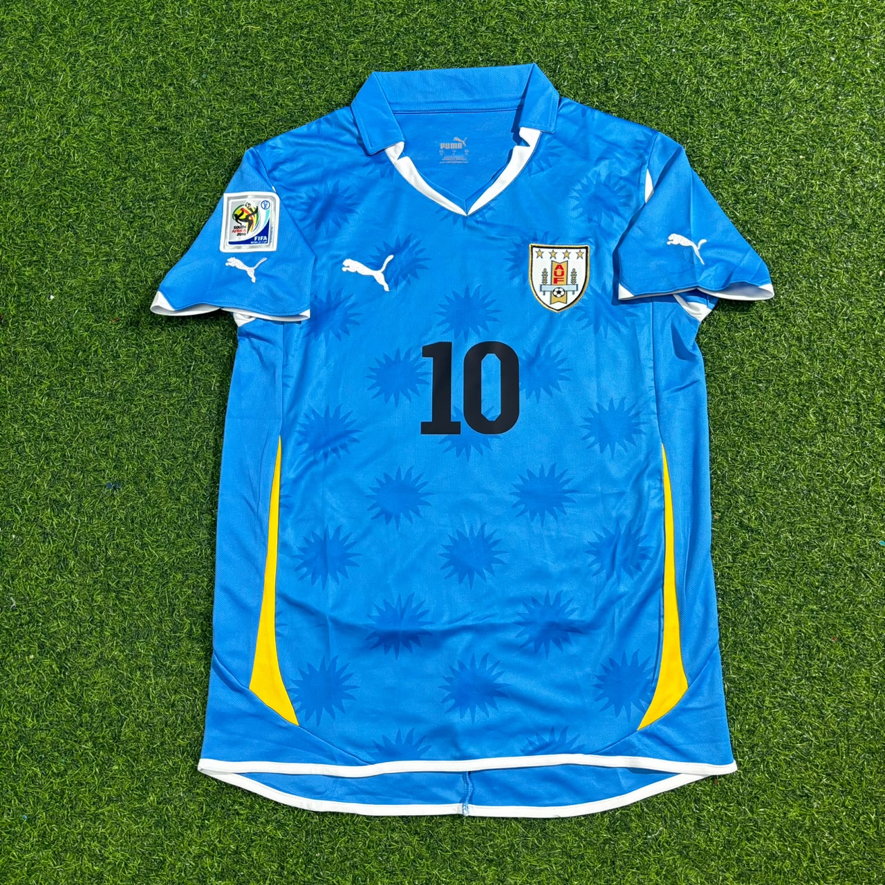 Diego Forlán Uruguay 2010 World Cup Dark Blue Retro Football Jersey
