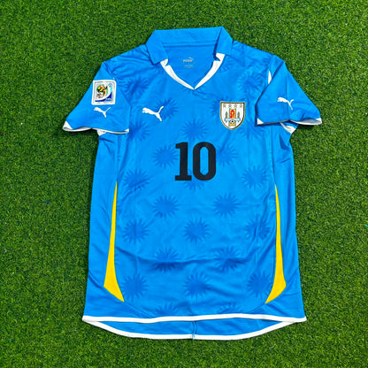 Diego Forlán Uruguay 2010 World Cup Dark Blue Retro Football Jersey