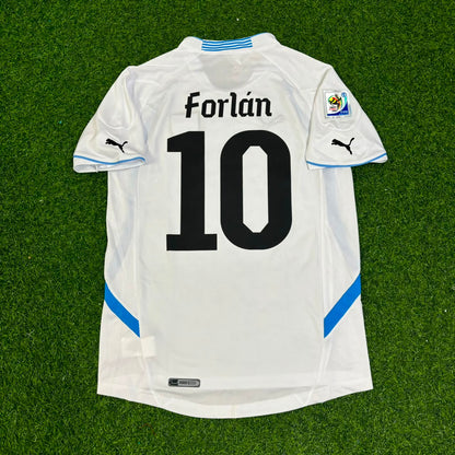 Diego Forlán Uruguay 2010 World Cup White Retro Football Jersey
