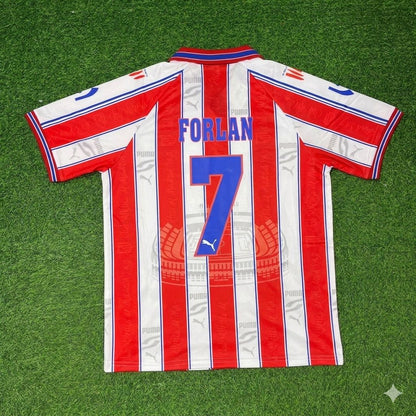 Diego Forlan Atletico Madrid Retro Football Jersey Trikot Maillot