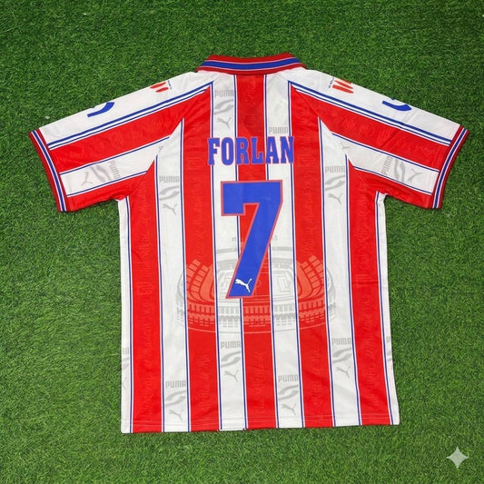 Diego Forlan Atletico Madrid Retro Football Jersey Trikot Maillot