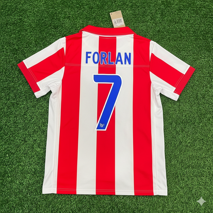 Diego Forlan Atletico de Madrid Retro Soccer Kit Jersey Trikot Maglia Shirt