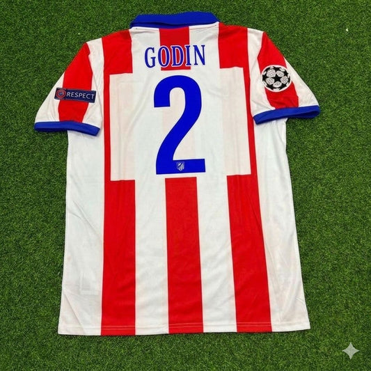 Diego Godin 2- Atlético Madrid 2014 Champions League Final Retro Football Jersey