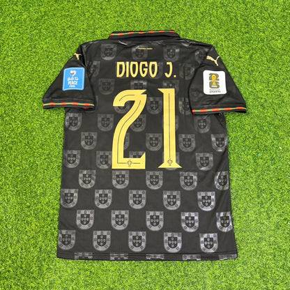 Diogo Jota #21  Portugal 2026 World Cup Black Football Jersey