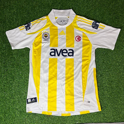 Diego Lugano Fenerbahçe 2007-2008 White Retro Kit Jersey – | Trikot | Maillot Soccer Shirt
