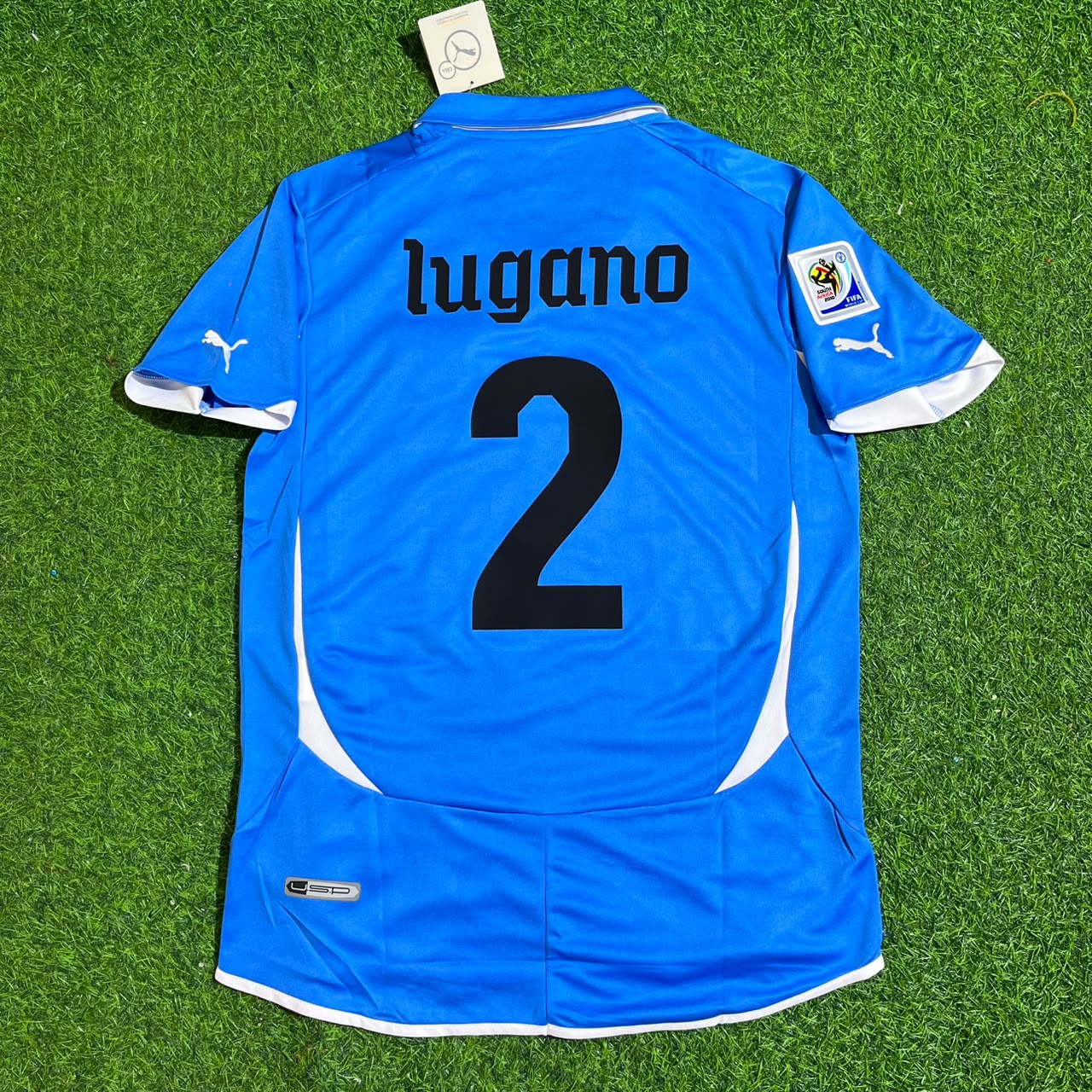 Diego Lugano Uruguay 2010 South Aftica World Cup Blue Retro Jersey Maglia