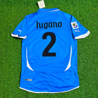 Diego Lugano Uruguay 2010 South Aftica World Cup Blue Retro Jersey Maglia
