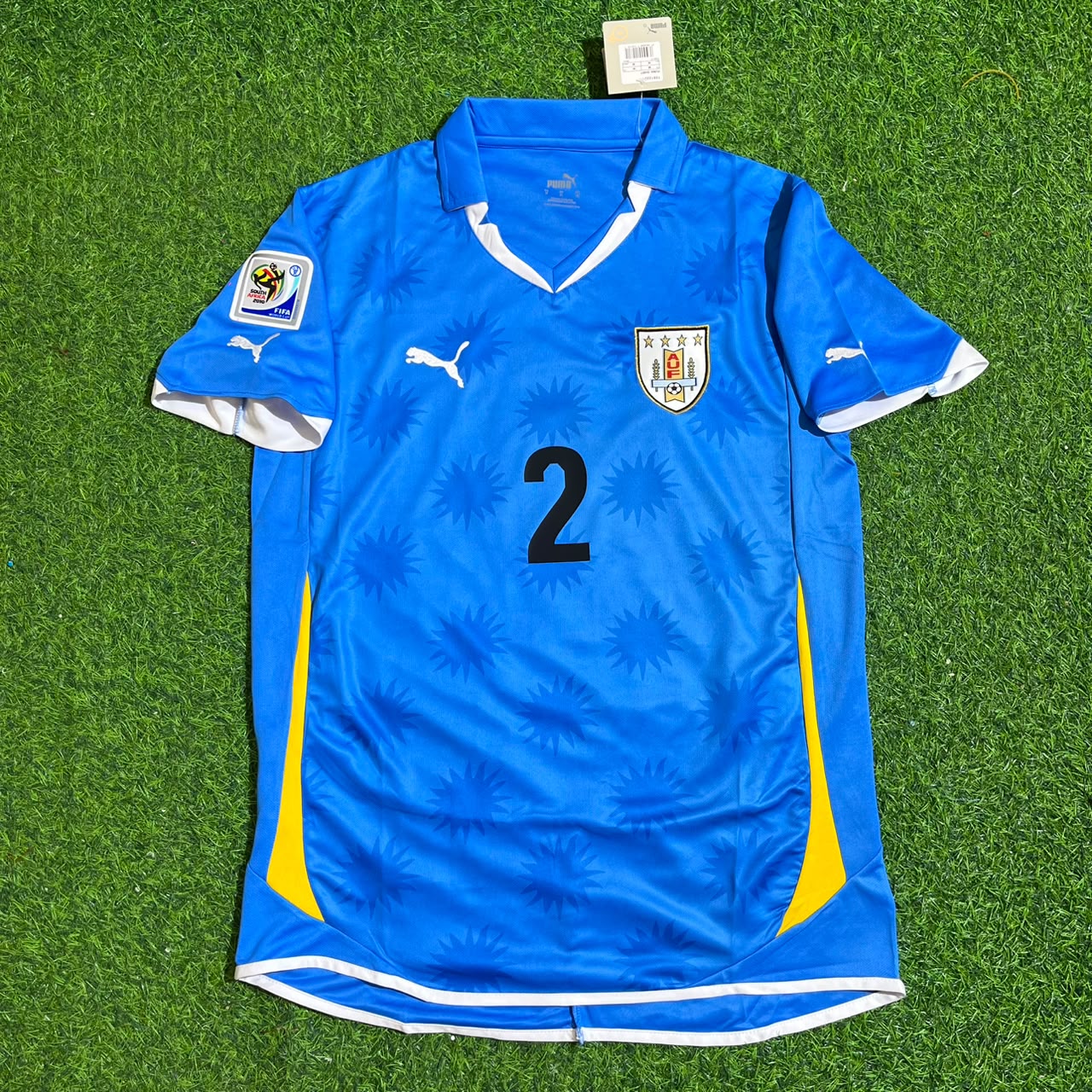Diego Lugano Uruguay 2010 South Aftica World Cup Blue Retro Jersey Maglia