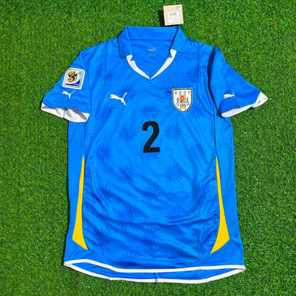 Diego Lugano Uruguay 2010 South Aftica World Cup Blue Retro Jersey Maglia