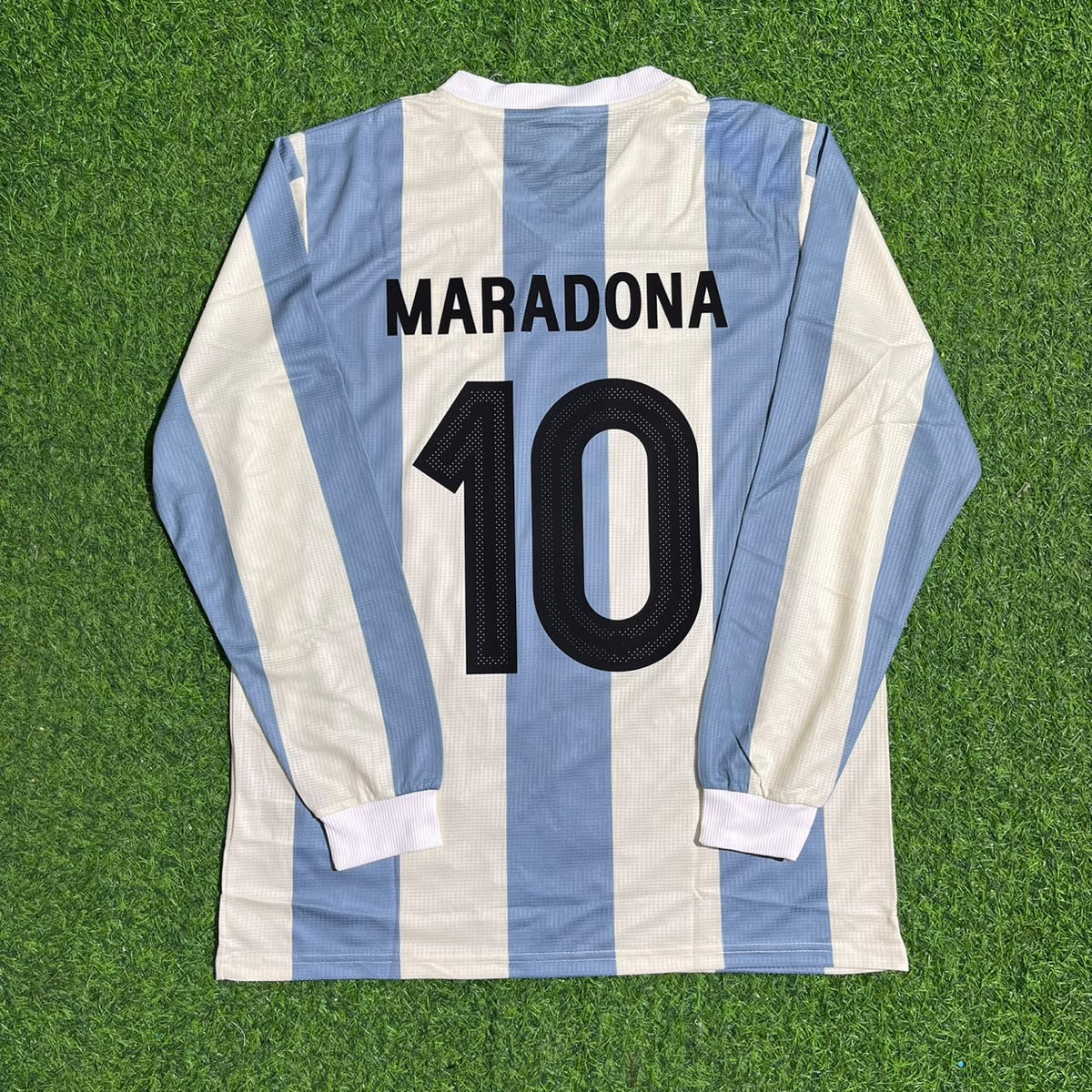 Diego Armando Maradona Argentina Retro Long Sleeve Retro Football Jersey Kit