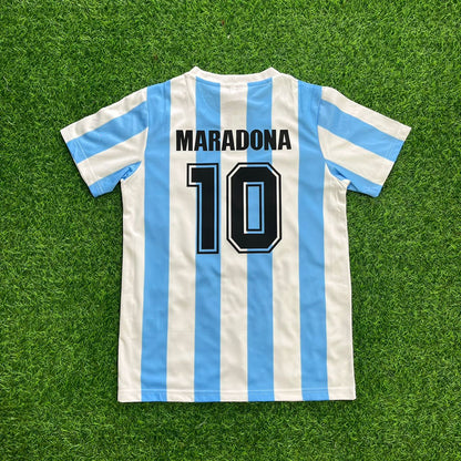 Diego Maradona Argentina Retro Kids Retro Football Jersey Kit