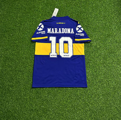 Diego Armando Maradona Boca Juniors Commemorative Retro Jersey Trikot Maglia Soccer Shirt