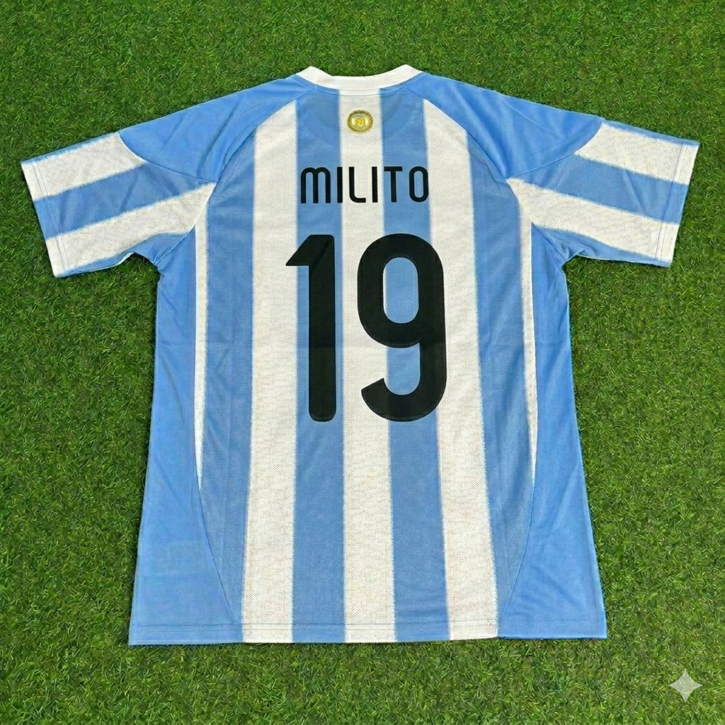 Diego Milito 19- 2010 World Cup Argentina Retro Jersey