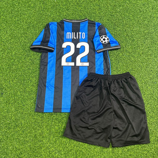 Diego Milito Inter Milan 2010 Champions League Final Kids Football Jersey