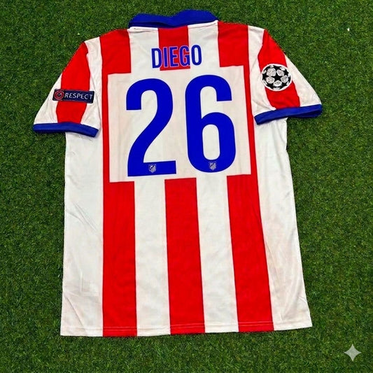 Diego Ribas 26- Atlético Madrid 2014 Champions League Final Retro Football Jersey