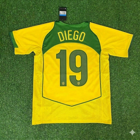 Diego Ribas 19 – Brasilien 2004–2006 Retro Trikot – | Jersey | Maillot Fußballtrikot