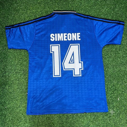 Diego Simeone Argentina 1994 Season Away Blue Retro Jersey Trikot Soccer Shirt