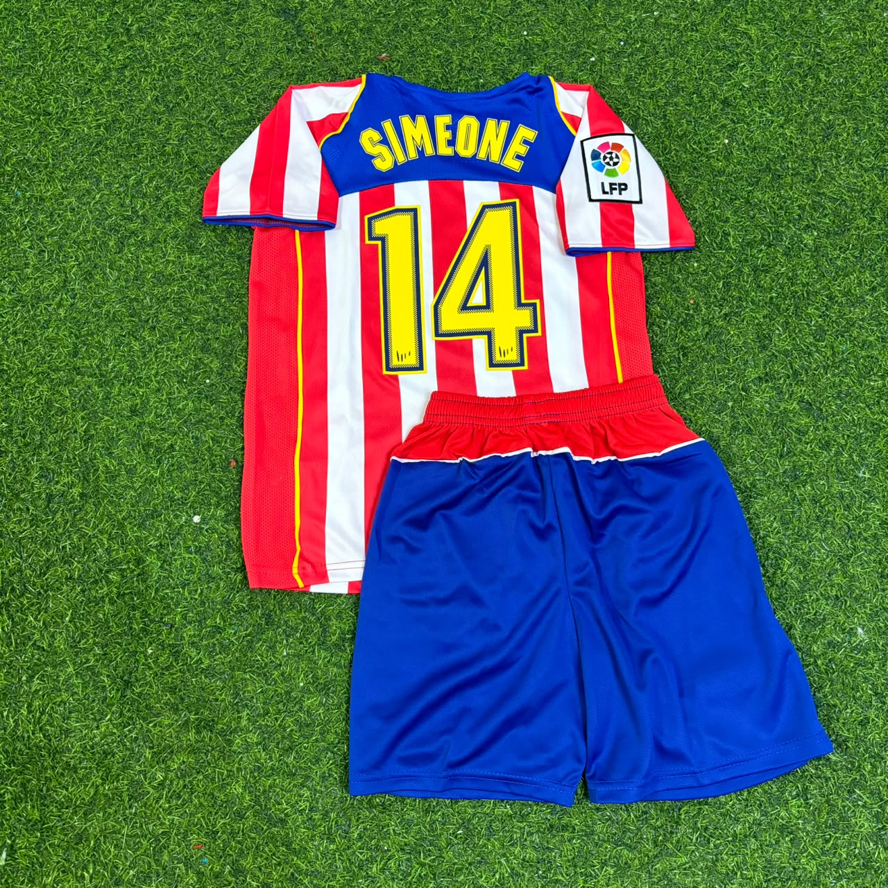 Diego Simeone #14 Atlético Madrid Spider-Man Kids Retro Football Jersey