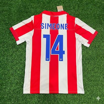 Diego Simeone Atletico de Madrid 2003 Retro Soccer Kit Jersey Trikot Maglia Soccer Shirt