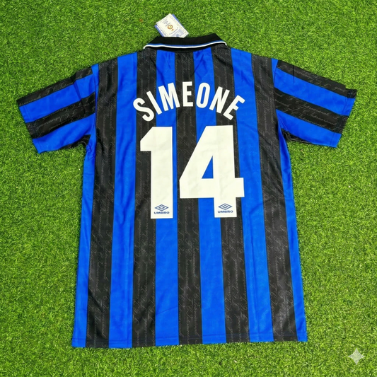 Diego Simeone Inter 1997-1998 Home Retro Football Jersey