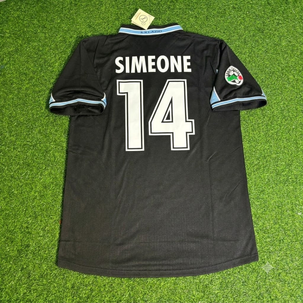 Diego Simeone Lazio 1998/2000 Black Retro Football Jersey