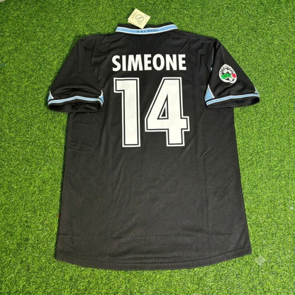 Diego Simeone Lazio 1998/2000 Black Retro Football Jersey