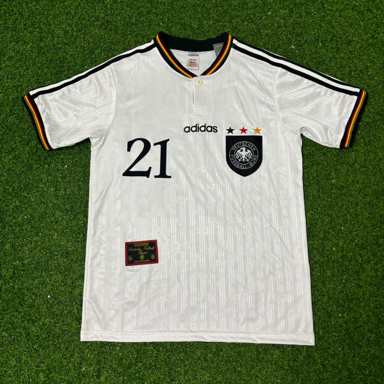 Dieter Eilts Deutschland EM 1996 Finale Heim Retro Fußballtrikot Set