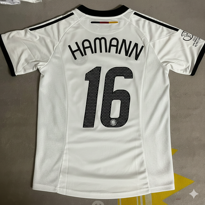 Dietmar Hamann Germany Deutschland 2002 World Cup Japan Korea White Retro Jersey Trikot