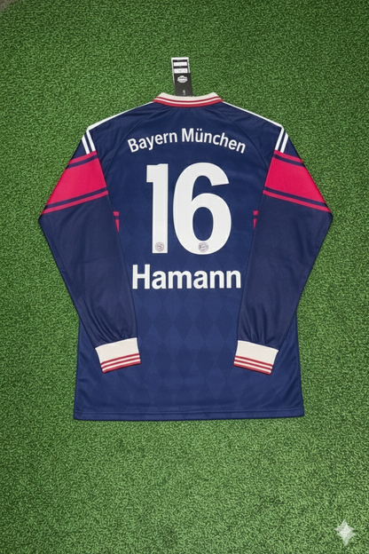 Dietmar Hamann FC Bayern München 1997/98 Saison Langarm Heim Retro Trikot