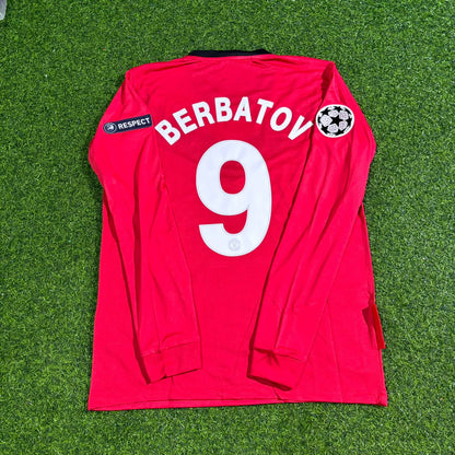 Dimitar Berbatov #9 Manchester United 2009-2010 Retro Long Sleeve Football Jersey