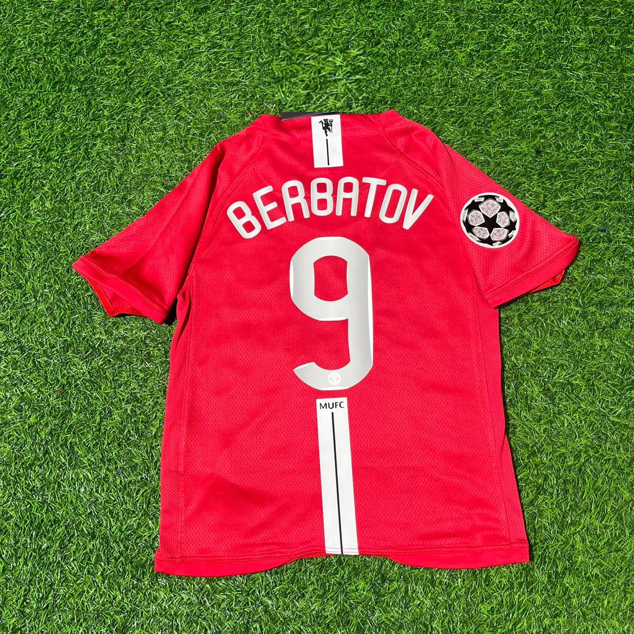 Dimitar Berbatov Manchester United 2008 Champions League Final Retro Home Football Jersey
