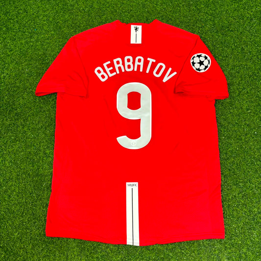Dimitar Berbatov Manchester United 2008 Champions League Final Retro Home Football Jersey