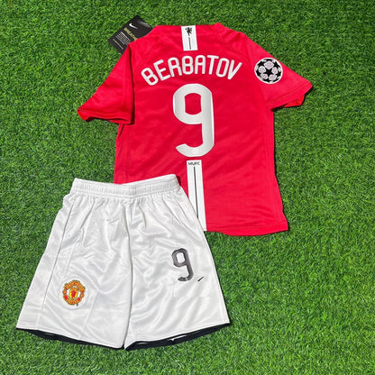 Dimitar Berbatov Manchester United 2008 Kids Retro Home Football Jersey