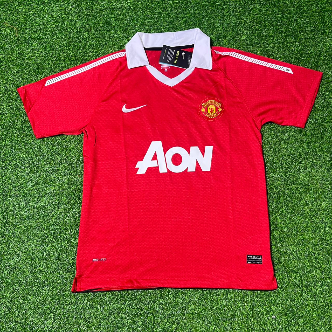 Patrice Evra Manchester United 2010/2011 Retro Home Football Jersey