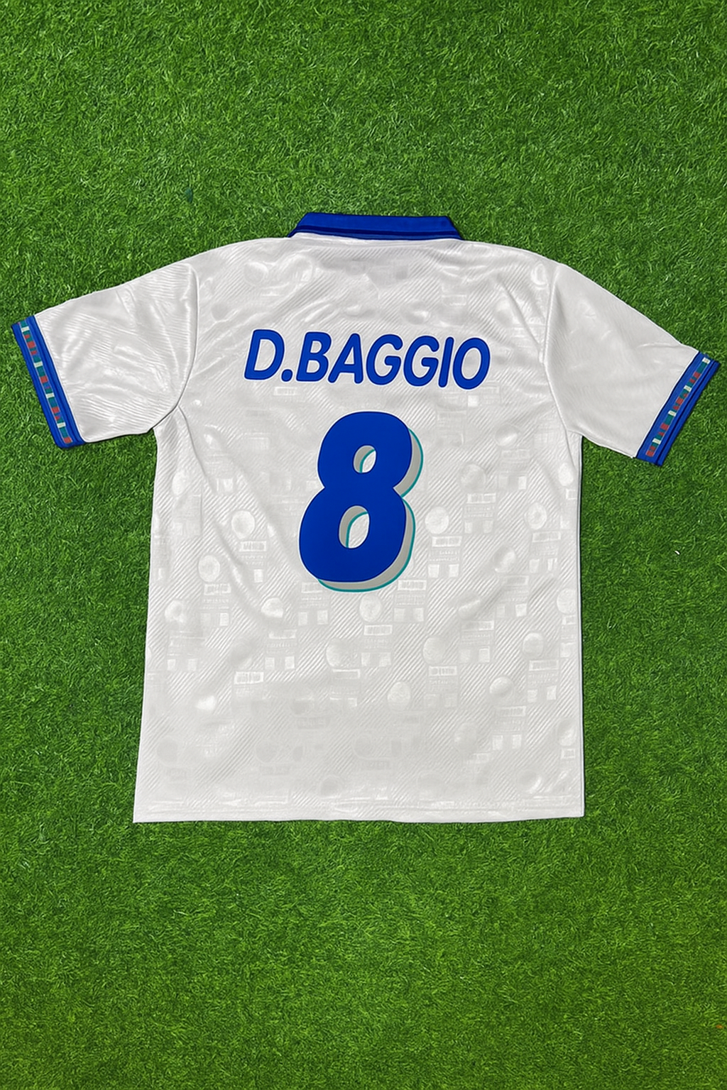Dino Baggio Italy 1994 World Cup White Retro Football Jersey Kit
