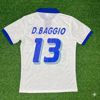 Dino Baggio Italy 1994 World Cup White Retro Football Jersey
