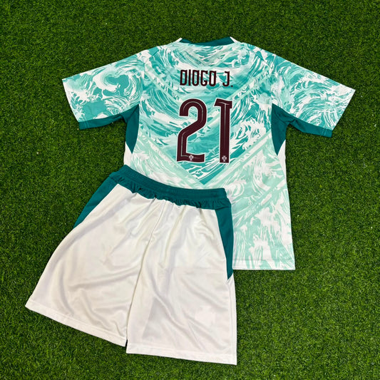 Diogo Jota Portugal 2026 World Cup Kids White Away Football Jersey