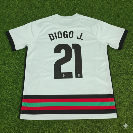 Diogo Jota Portugal EURO 2020 Retro Away Football Jersey