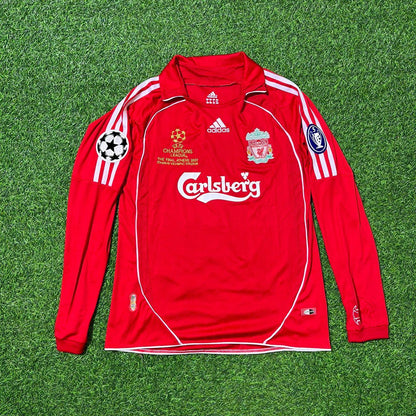 Dirk Kuyt 18 – Liverpool 2007 Champions League Final Retro Kit Jersey Trikot Maillot Soccer Shirt