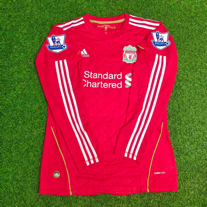 Dirk Kuyt Liverpool 2010 2012 Season Long Sleeves Red Retro Jersey Trikot Soccer Shirt