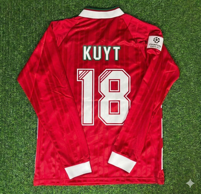 Dirk Kuyt Liverpool Long Sleeve Retro Kit Jersey Trikot Maillot Soccer Shirt
