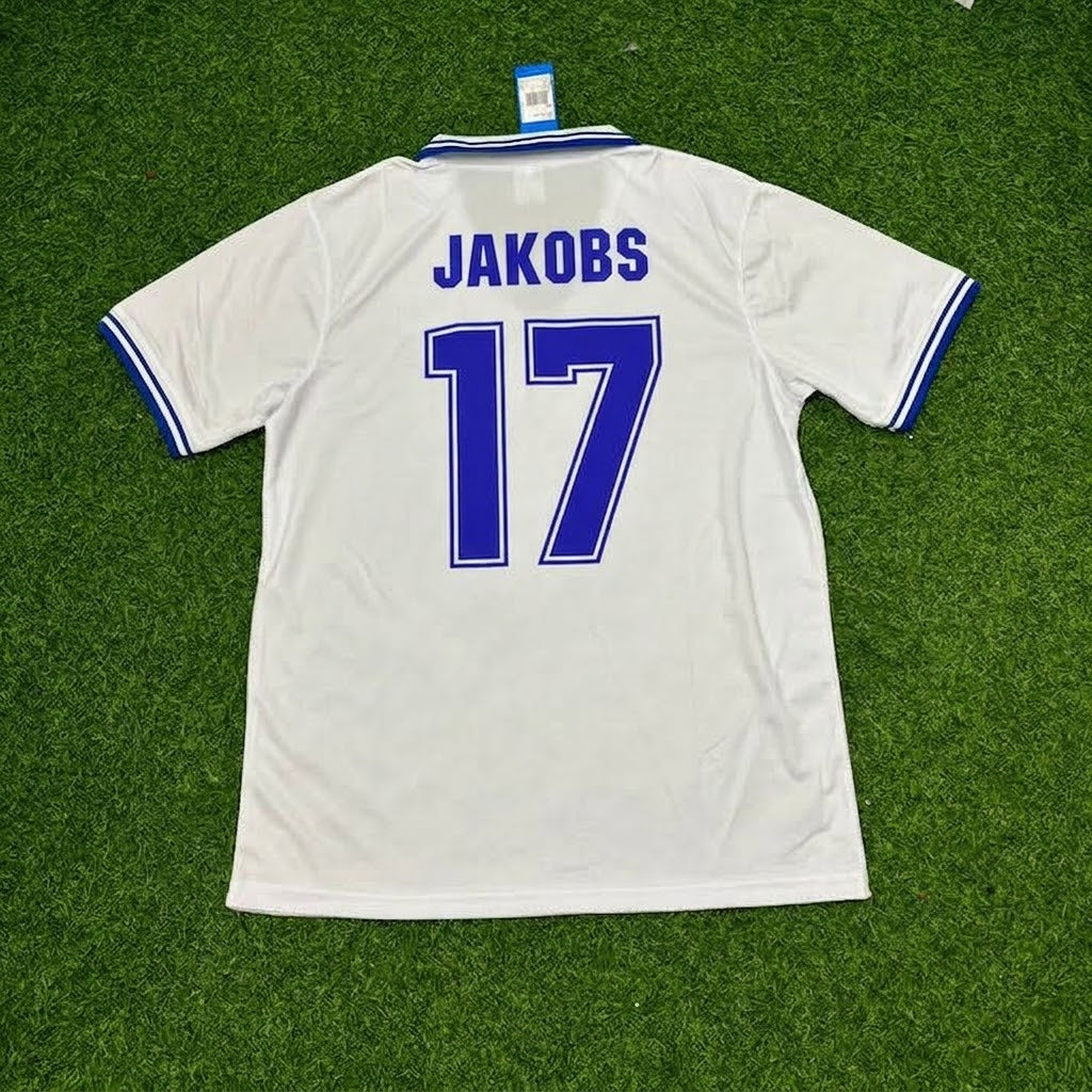 Ditmar Jakobs #17 Hamburger SV 1979/80 Weißes Heimtrikot Retro Fußballtrikot