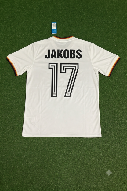 Ditmar Jakobs Germany 1986 World Cup Retro Football Jersey Kit