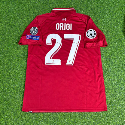 Divock Origi Liverpool 2019 CL Final Retro Kit Jersey Trikot Maillot Maglia