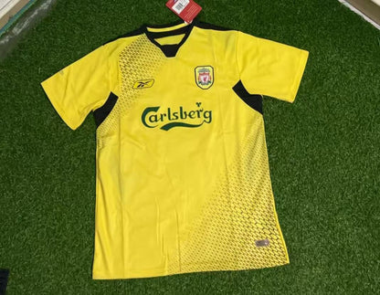 Djibril Cisse Liverpool 2004-06 Yellow Retro Football Jersey Kit
