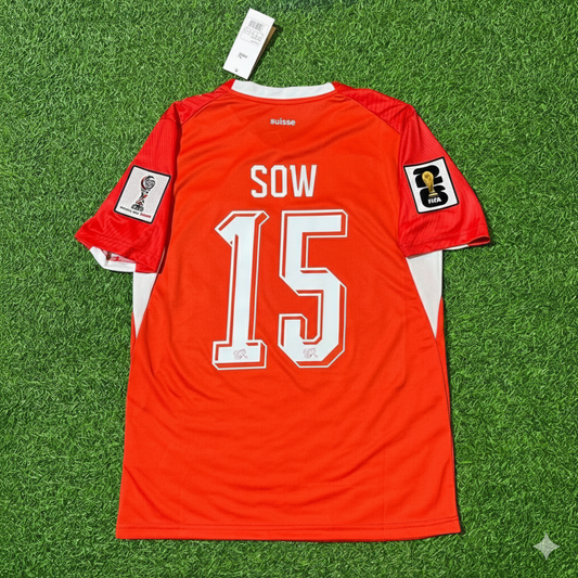 Djibril Sow 15- Switzerland 2026 World Cup Kit Jersey Trikot Maillot