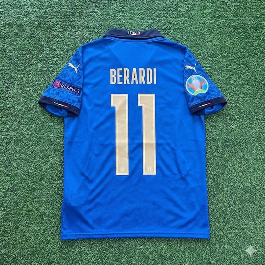 Domenico Berardi #11 Italy EURO 2020 Final Retro Soccer Jersey – | Trikot | Maillot Soccer Shirt